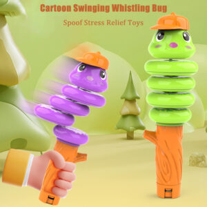 Cartoon Whistle Twisting Toy - Rotating Snake Duck Dragon for Stress Relief and Balance Control